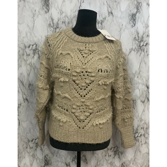 Zara Sweaters - Zara Size S Ivory/Beige Chunky Knit Sweater